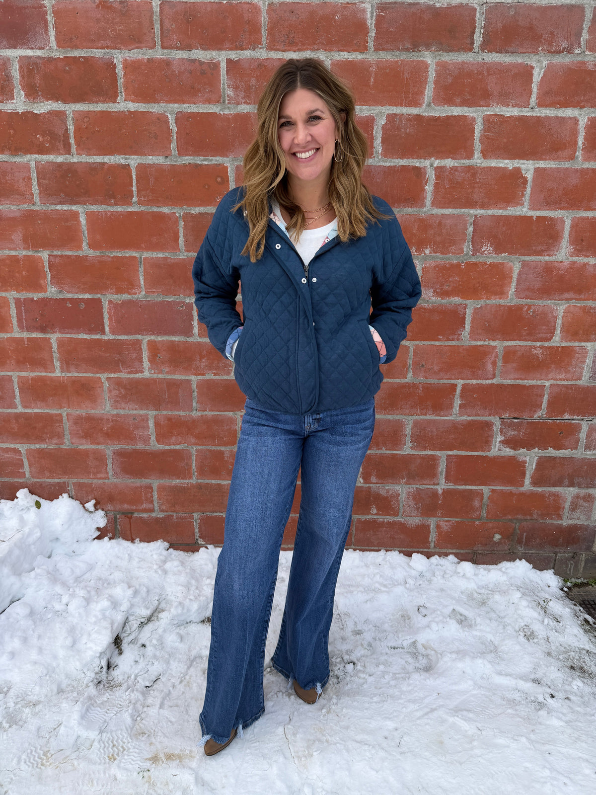 Desiree Lightweight Quilted Jacket - Teal Blue
