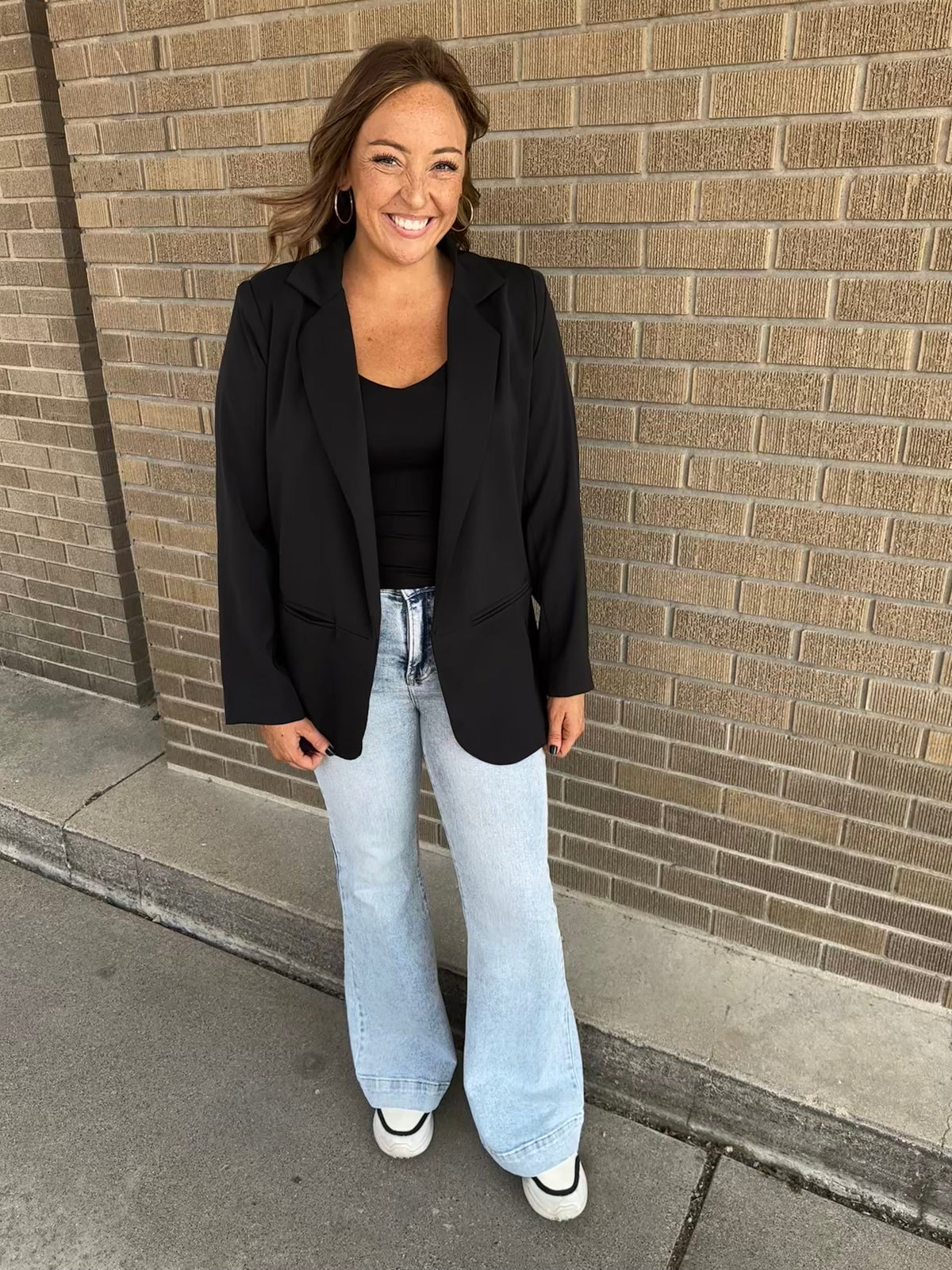 First Impression Ruched-Sleeve Blazer