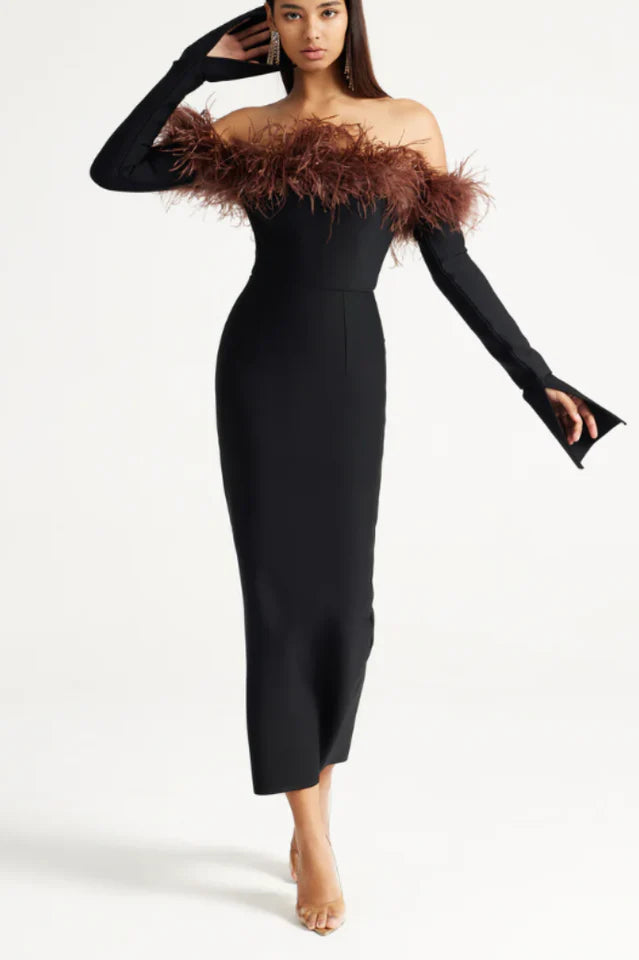 Black Orion Midi Dress