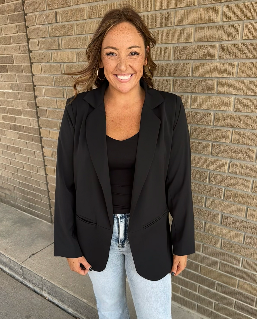 First Impression Ruched-Sleeve Blazer