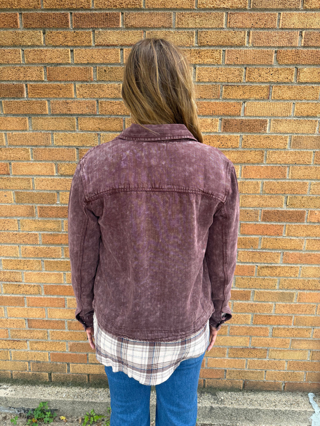 Thread & Supply Jackie Denim Jacket - Deep Mahogany