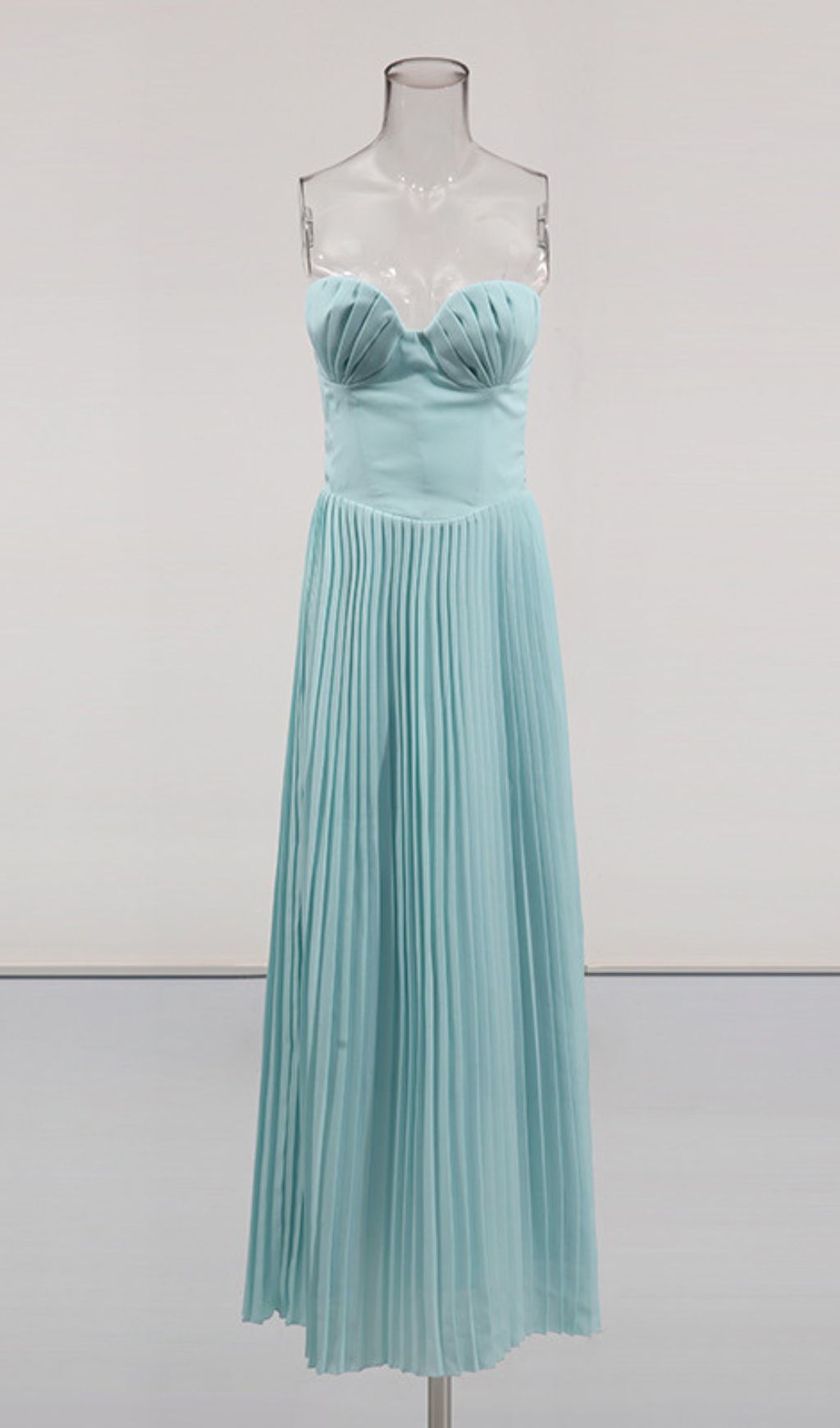 Fallon Strapless Pleated Maxi Dress
