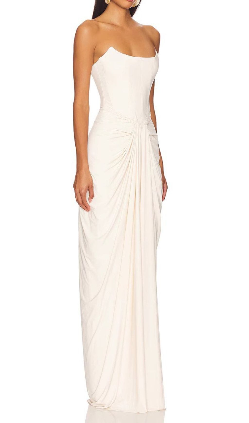 Fabiana White Corset Maxi Dress