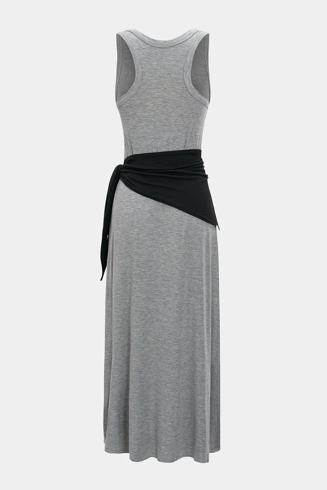 Tie-Up Ruched Sleeveless Maxi Dress