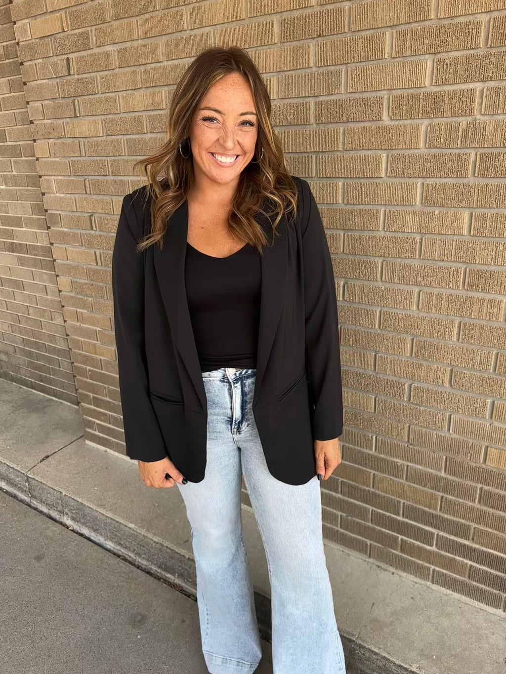 First Impression Ruched-Sleeve Blazer