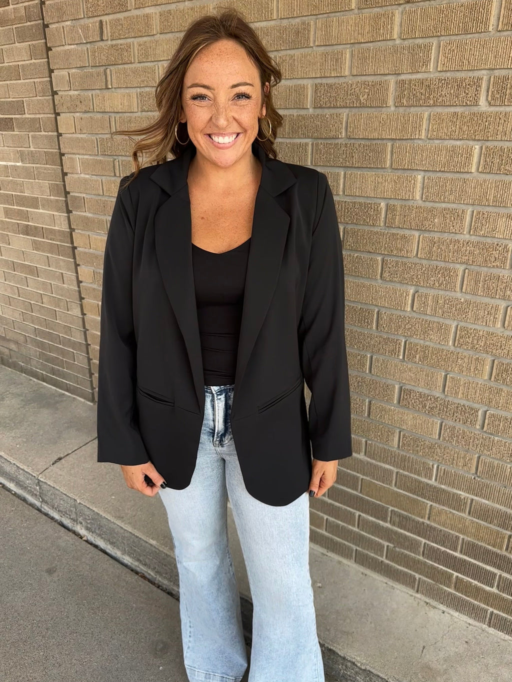 First Impression Ruched-Sleeve Blazer