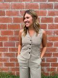 Showstopper Button-Front Plaid Vest