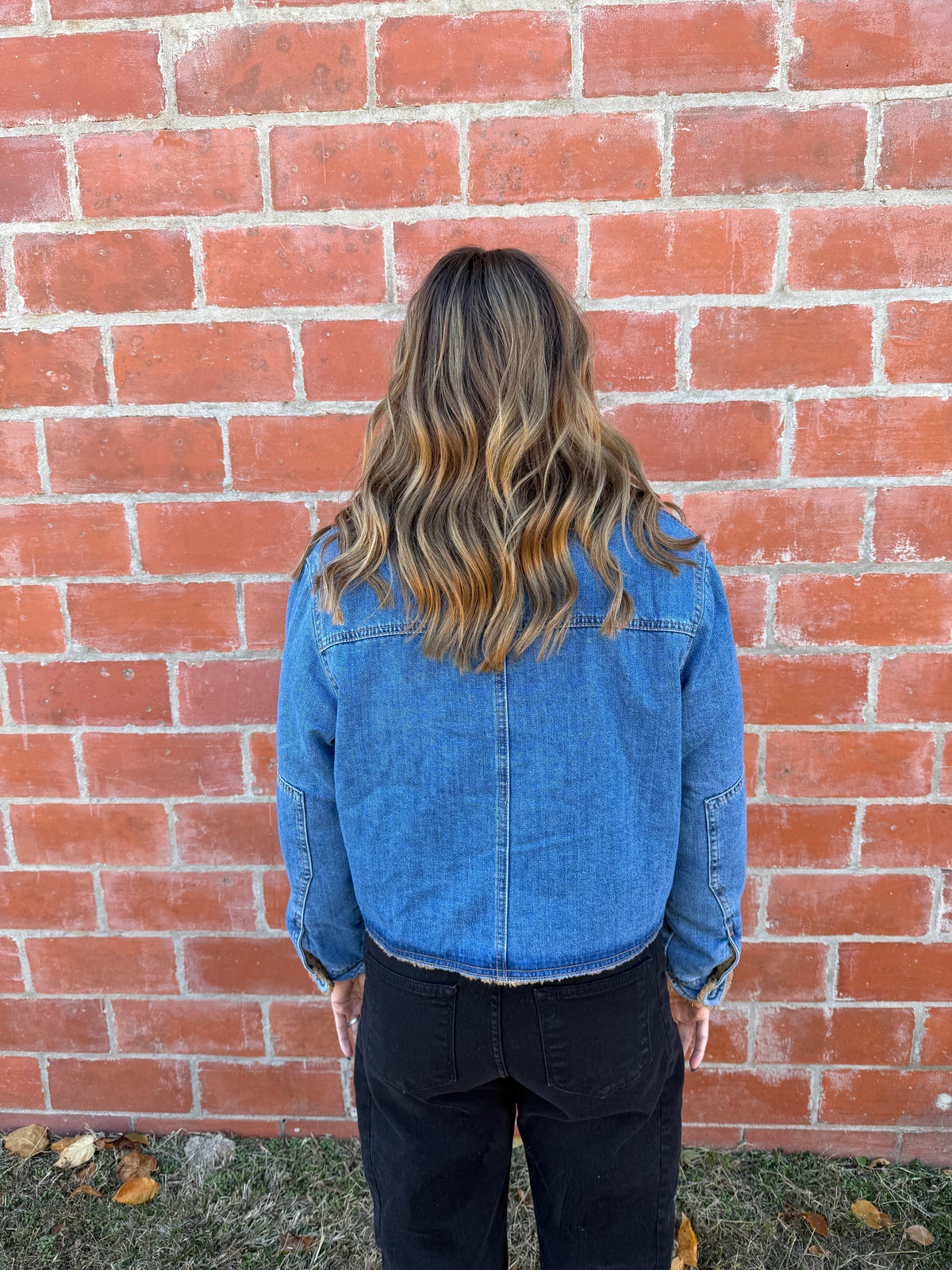Dreams Are Made of Denim Sherpa Coat