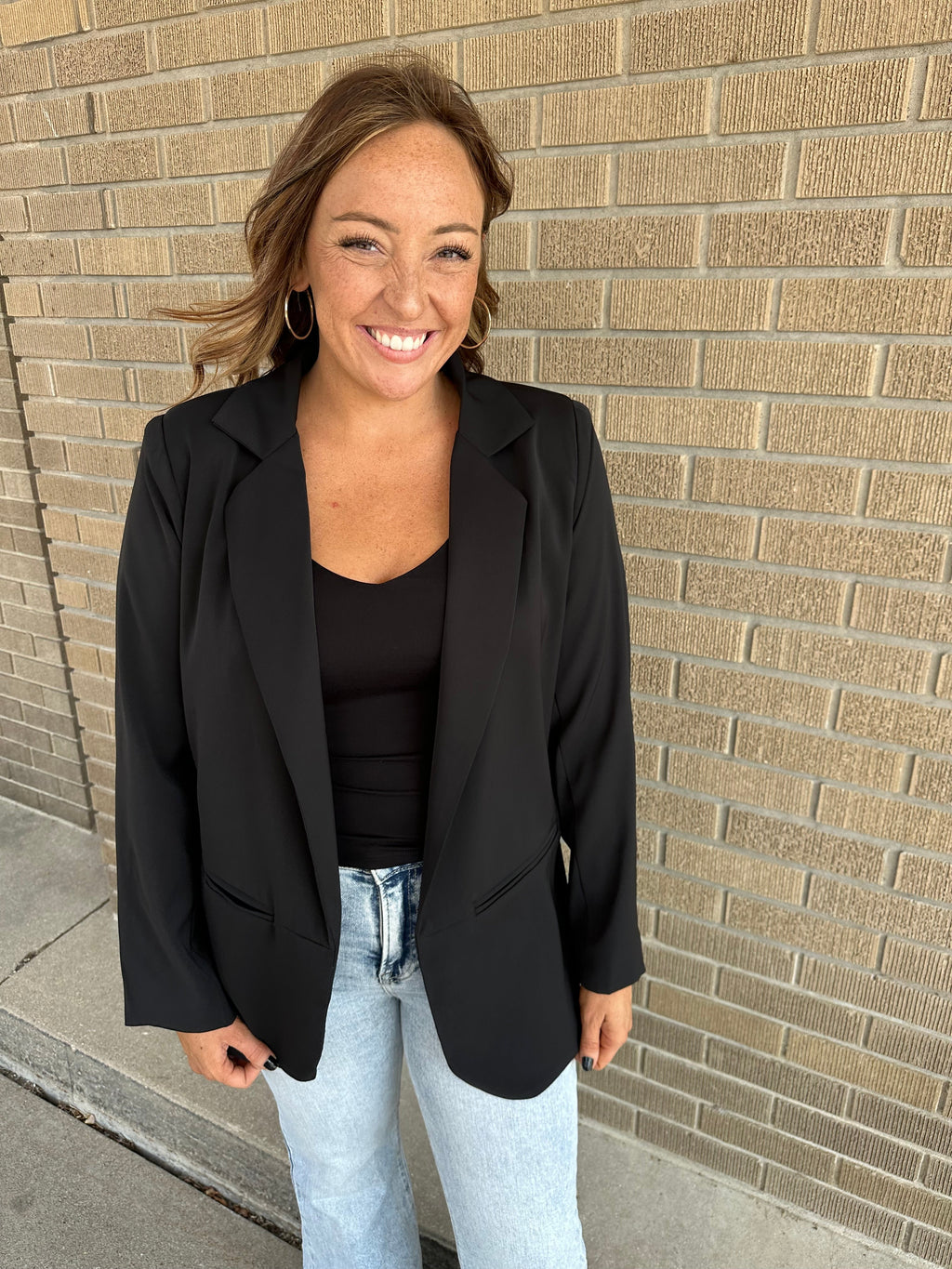 First Impression Ruched-Sleeve Blazer